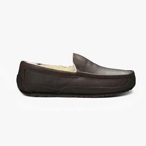 Ugg Ascot Leather Men Moccasins Black (7132FNDWL)